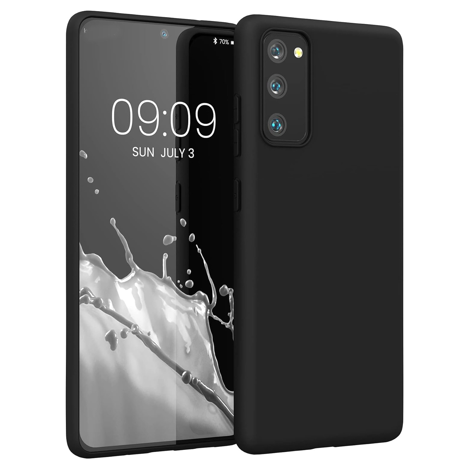 for samsung for galaxy s20 fe case   shockproof flexible black matt soft protective phone case cover