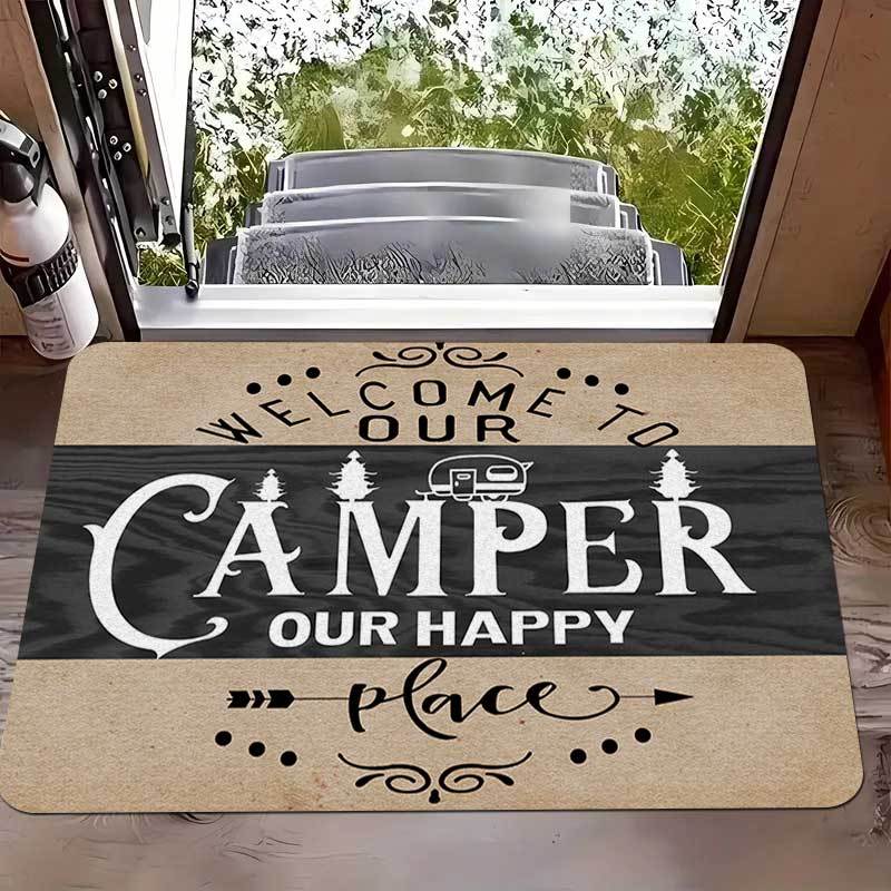 TEMU Tapis de pour Campeurs - Ultra-Absorbant, Antidérapant, Lavable en Machine pour Décoration Intérieure/Extérieure, Parfait pour les Passionnés de