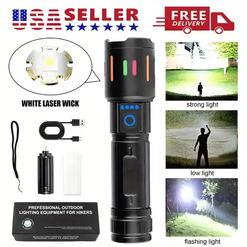 1pc led flashlight flat usb rechargeable edc portable pocket cob work light 1200lm 1000mah outdoor emergency light for camping fishing walking triple | Shop Now For Limited-time Deals | Temu 1pc led flashlight flat usb rechargeable edc portable pocket cob work light 1200lm 1000mah outdoor emergency light for camping fishing walking triple | Shop Now For Limited-time Deals | Temu