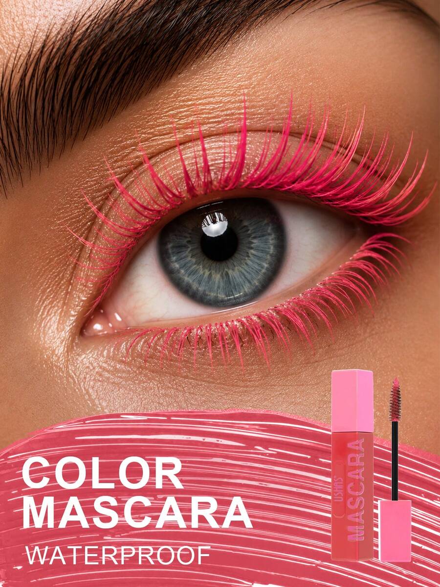 Colorful Waterproof Mascara Smudge-Proof Long-Lasting Volumizing Eyelash Makeup