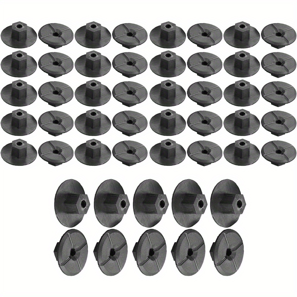 TEMU 1 Packung mit 50 Stk. 4mm Kunststoff Schmetterling Muttern, Radkastenschutz Zierleisten Befestigungsclips, Teilenummer A2019900050, Schwarze