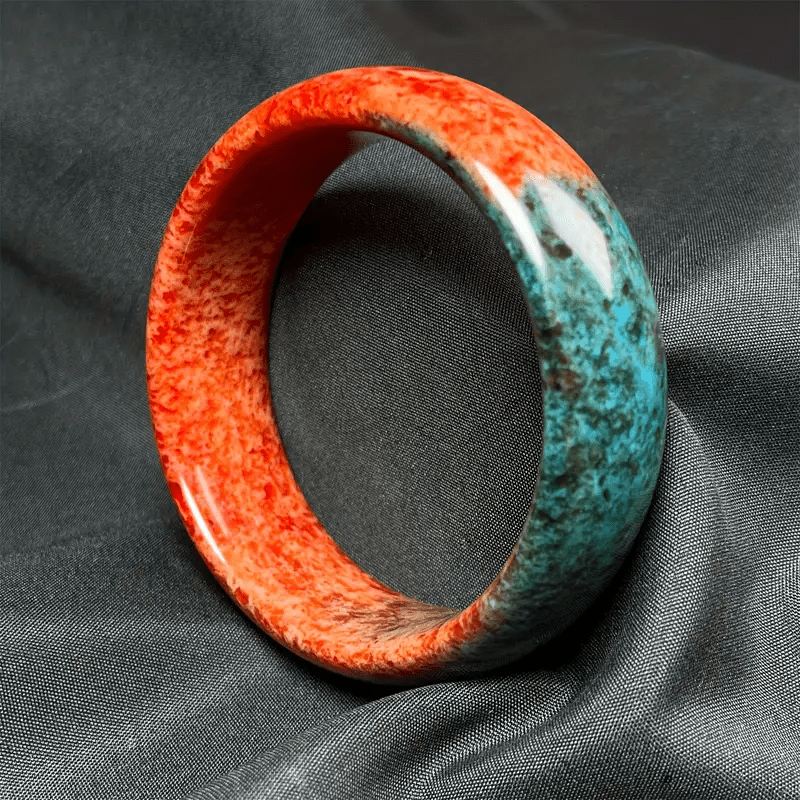 1pc   natural stone wide bracelet   teal     white beige minimalist jewelry for men women everyday formal wear durable natural stone chain no pendant needed modern elegant accessory versatile wristwear   polished   unisex wristwear fashion enthusiasts bangle for women men bracelet Product details 3