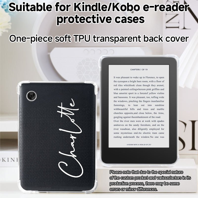TEMU Custom Text Easy Striped -reader Case Suitable For Colour/ Bw (2024), Libra Colour 2024 7-inch, Paperwhite 5, 11 (2022/2024), Compatible With