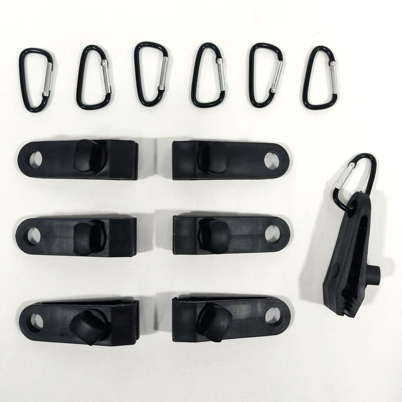 TEMU 14 Strumenti di fissaggio per tende da campeggio e - Set combinato di clip a spirale regolabili e anelli a D, accessori per il campeggio,