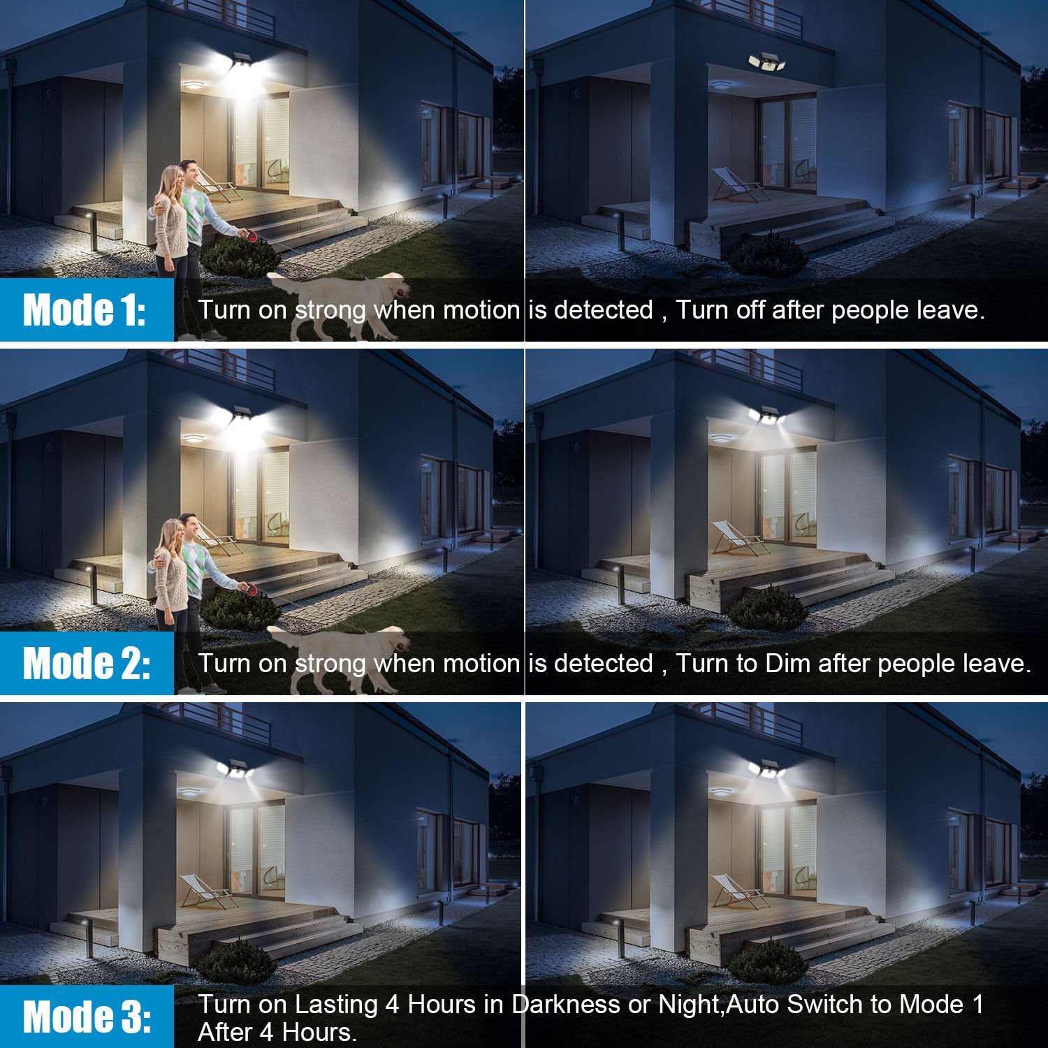 Solar Outdoor Lights with Remote Control