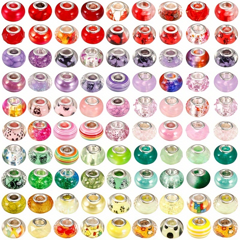30pcs Large-hole European Beads for DIY Jewelry Making