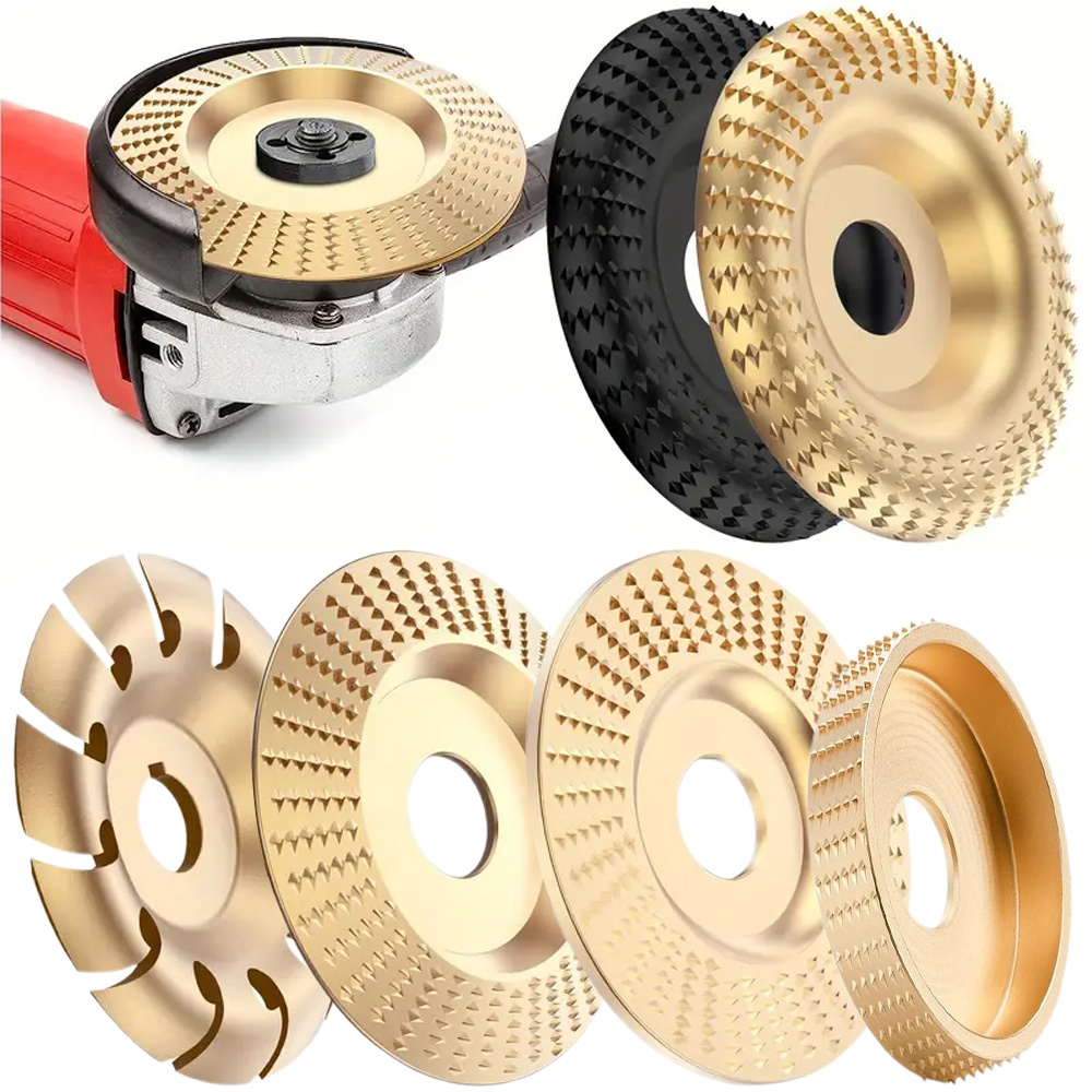 TEMU 6pcs Heavy-duty Steel Abrasive Disc Set For 4" & 1/2" Angle Grinder - Multi-grit (coarse To Fine) With Wood & Metal Construction, Durable