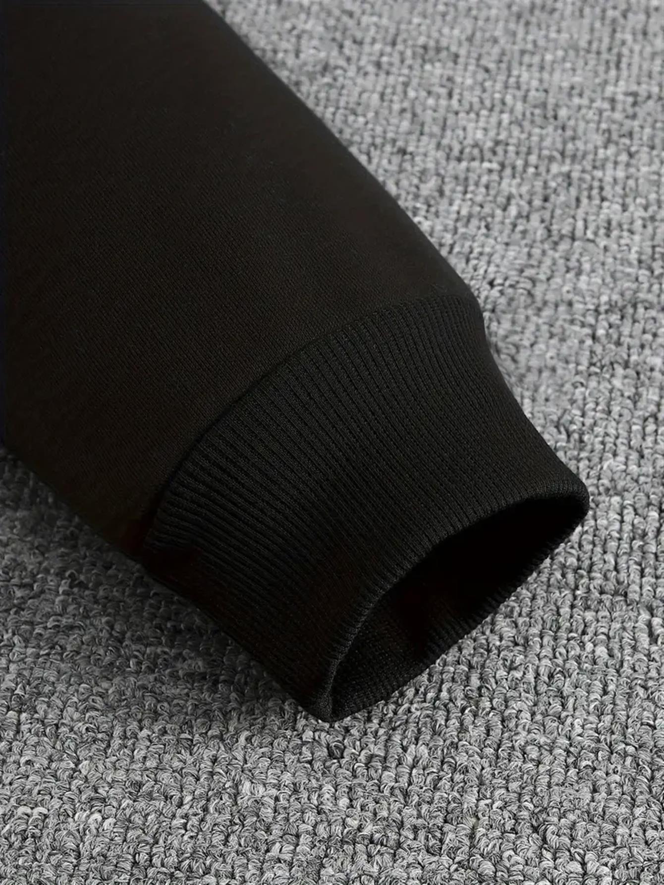 Men's & Women's Horny Devil Print Oversized Hoodie - Black Long Sleeve Pullover with Bold Red/White Logo & Devil Horns, Unisex Streetwear for, Parties, Halloween, Year-Round Wear, Comfortable Fit (Machine Washable)