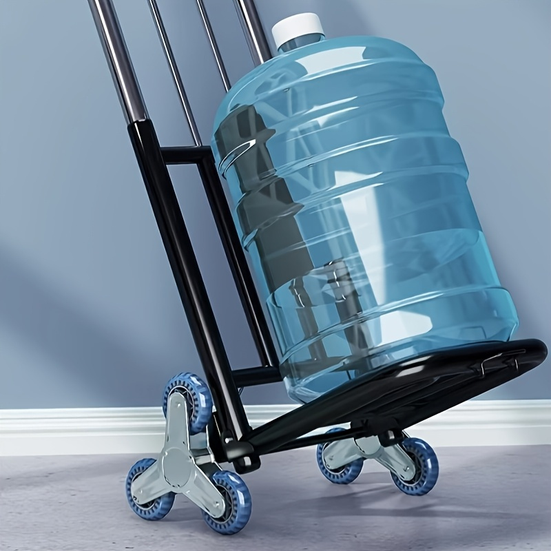1pc heavy duty labor saving foldable cargo lifter portable transport cart with climbing wheels durable iron construction suitable for moving heavy items up and details 4