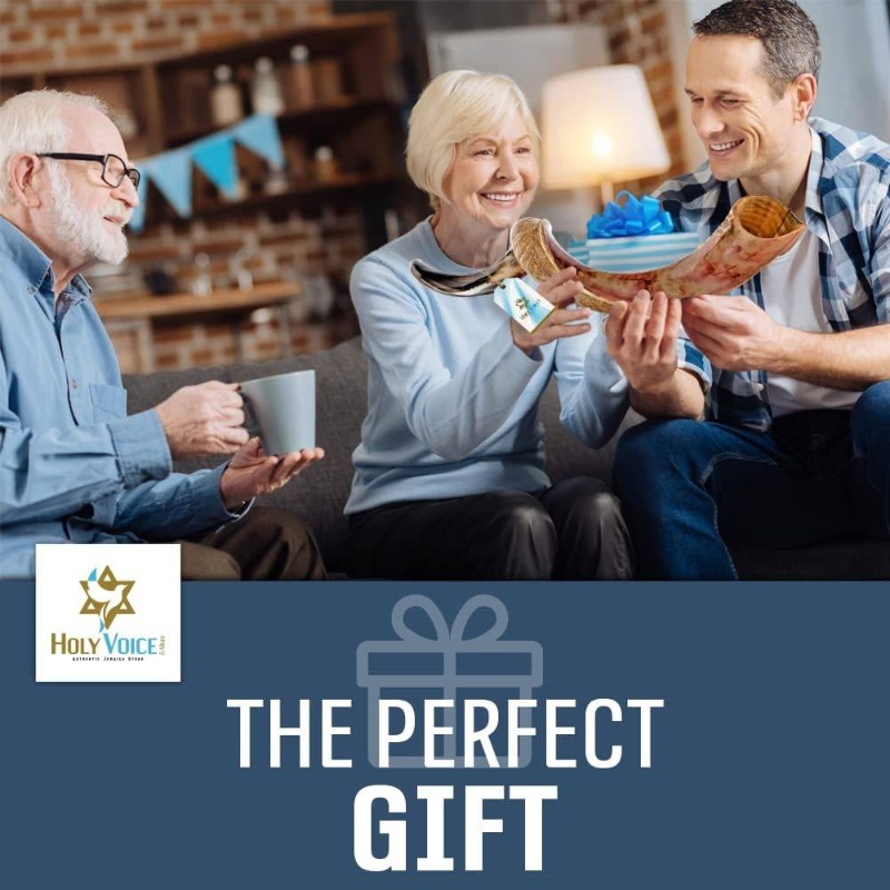 Kosher Kudu Shofar Horn from u2013 Traditional Half - Polished Yemenite Shofar Includes Carrying Bag, Brush and Blowing Guide - Easy Blowing Ancient Musical Instrument 2428, Spiritual Instrument, Religious Ceremony, Handcrafted Design, Artisan Made, Durable Construction, Rituals And Ceremonies