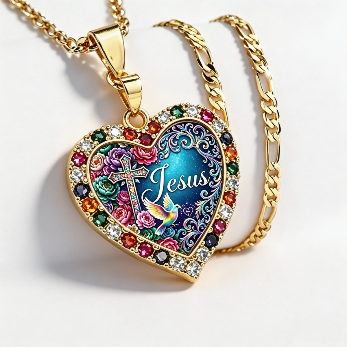 Retro Style Cross Pattern Pendant Necklace, Daily Wear
