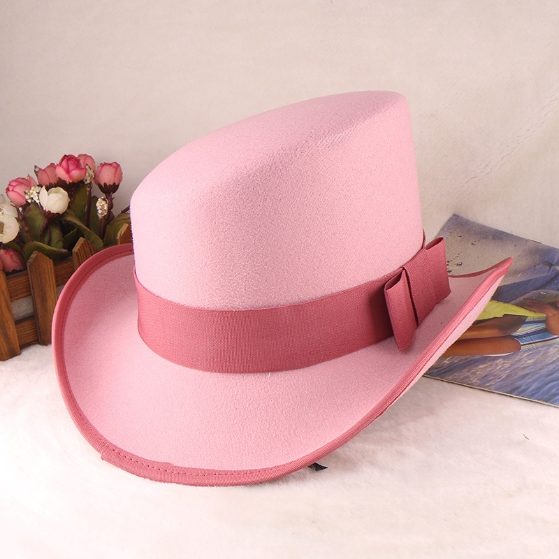 Pure Handmade Solid Color Tapered Fashion Woolen Hat | Flanged Felt Hat | Hat Felt Hat, Stage Hat, Performance,…: retailer-supplied image