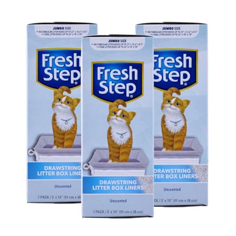 Heavy-Duty Liners for Large Cat Litter Boxes, Available in Scented And Unscented Options, Making Cleanup Quick And Easy. Comes in a Pack of Three Jumbo Liners