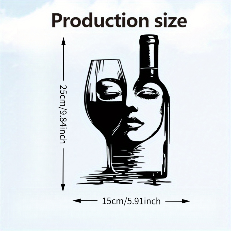 TEMU [2D Flat] 1 pz Decorazione Murale in Acrilico con Vino e Astratto - a Tema Vino con Murale e , Adatta per Bar Domestici, , Decorazioni Natalizie