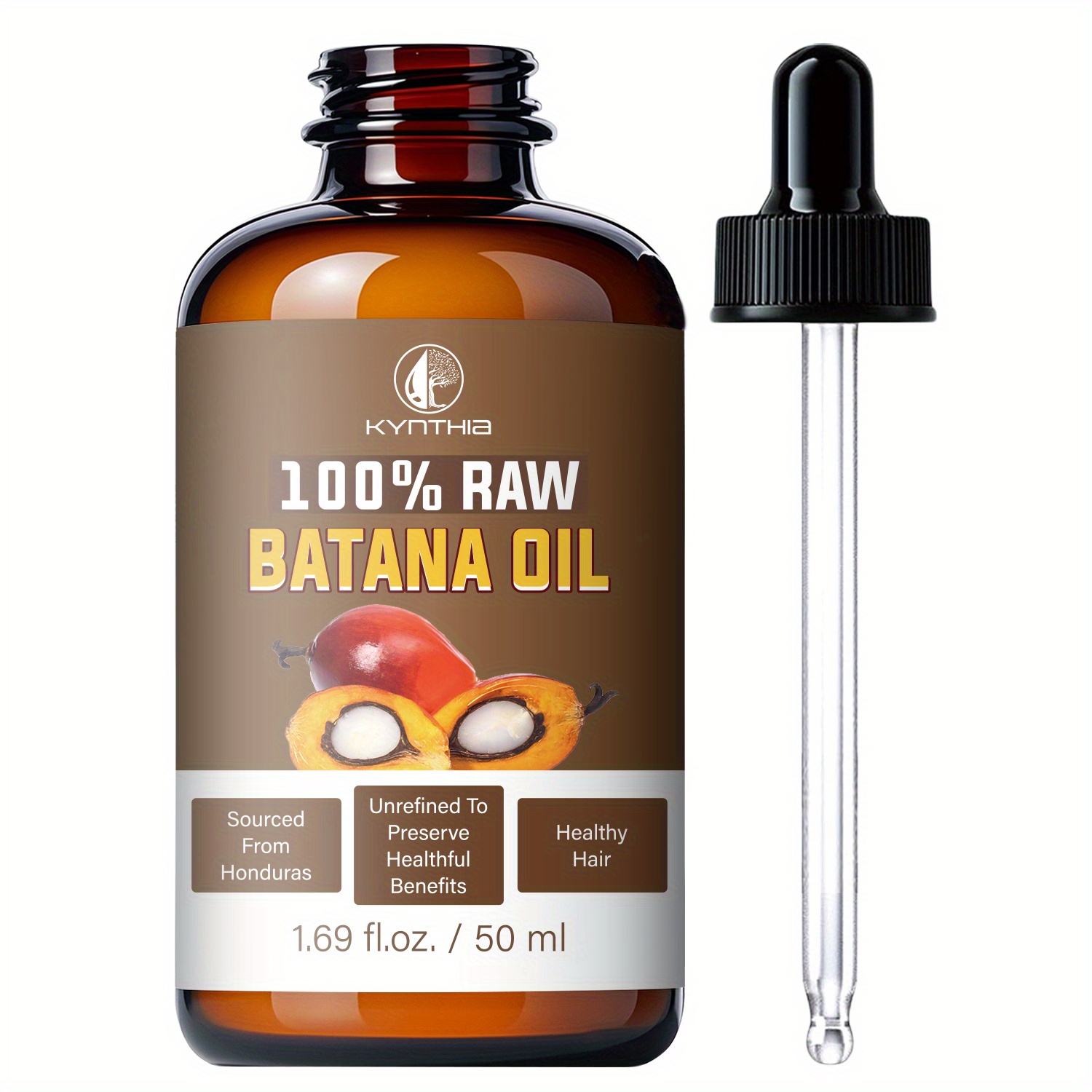 Image of 100% Batana Oil, Hair , Hair Care Essential Oil, Moisturizing & Hydrating Formula, Strengthen Hair, Make Thin Fully, Hair Batana Oil For Repairs Split Ends And Damaged Hair, Unisex Adults, 1.69fl.oz