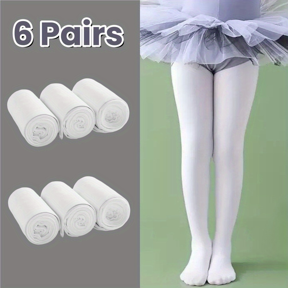 Image of 6 Pairs Ballet Tights - High Elasticity Seamless Dance Pantyhose, Non-slip Leg For Ballet, Pointe Shoes, Photo Shoots - Girls Ballet Practice Stockings - Hand/, Ballet Accessories, Dance Wear