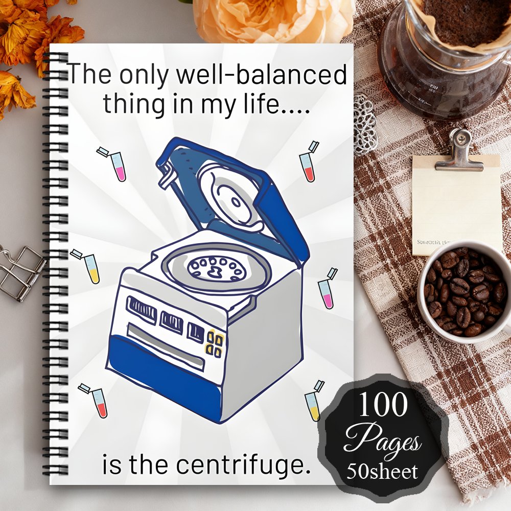 TEMU 1pc A Humorous Lab And Science Research Notepad, A Vintage Planner For Scientific - A Spiral Notebook For Calculations, Suitable For Travel,