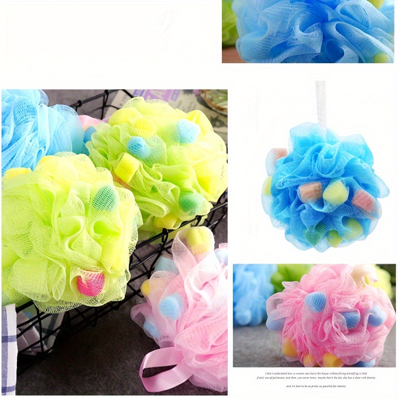 Bath Scrub Sponge Flower, Rich Lather Bath Ball in Random Color