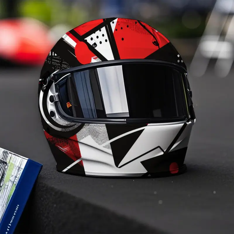 full face motorcycle racing helmet abstract - White Graffiti MF509 Full Face Helmet DOT Icon Airform Scatterbrain Full Face