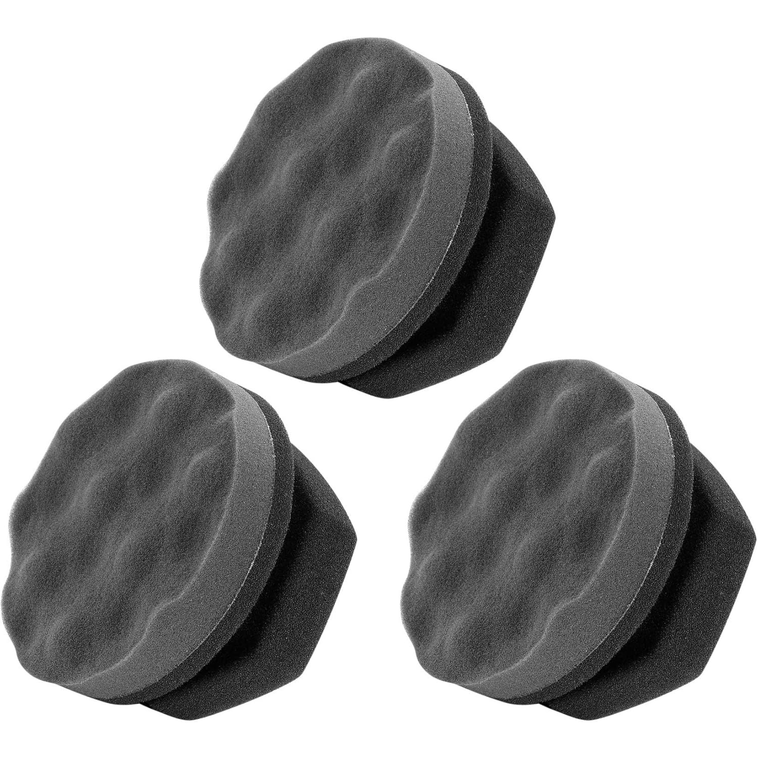 TEMU 3pcs Tire Dressing Applicator Pads, Tire Shine Applicator, Tire Cleaner Sponge, Reusable Washable Tire Brush For Tire Detailing, Waxing, Without