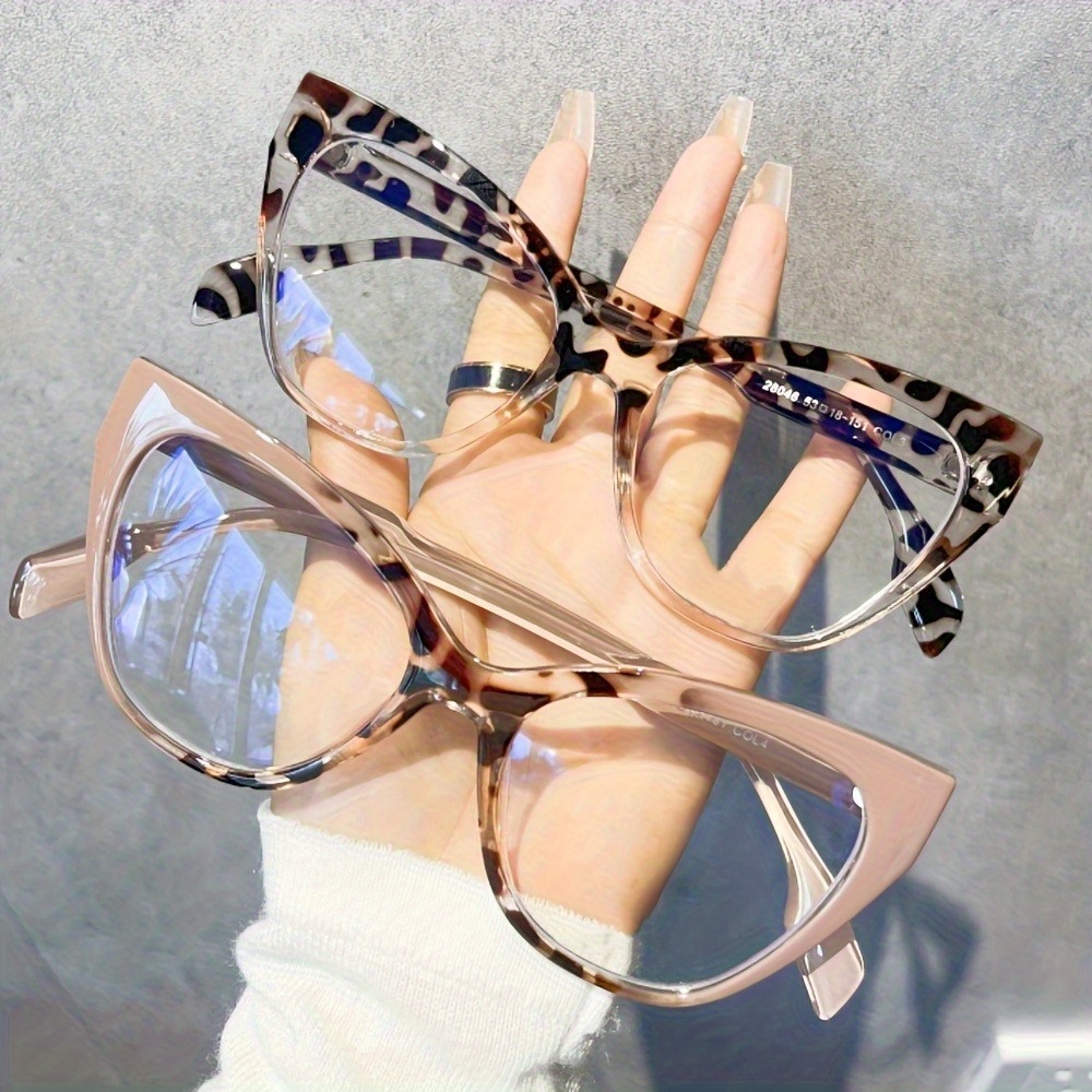 eye blue light blocking glasses for women - retro color  display picture 2