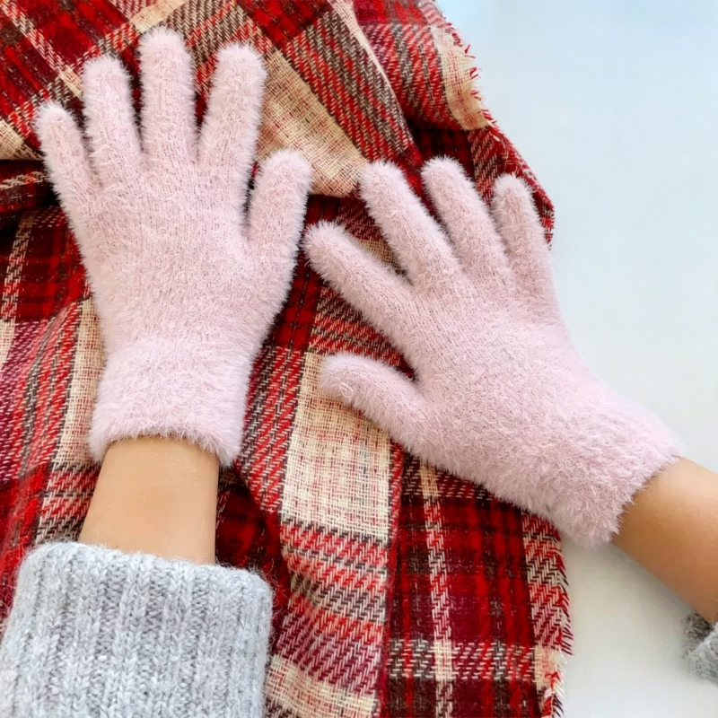 TEMU New Autumn/winter Women's Fashion Five-finger Gloves, Solid Color Gloves, Suitable For Daily , School, Shopping, Office, And Occasions Including