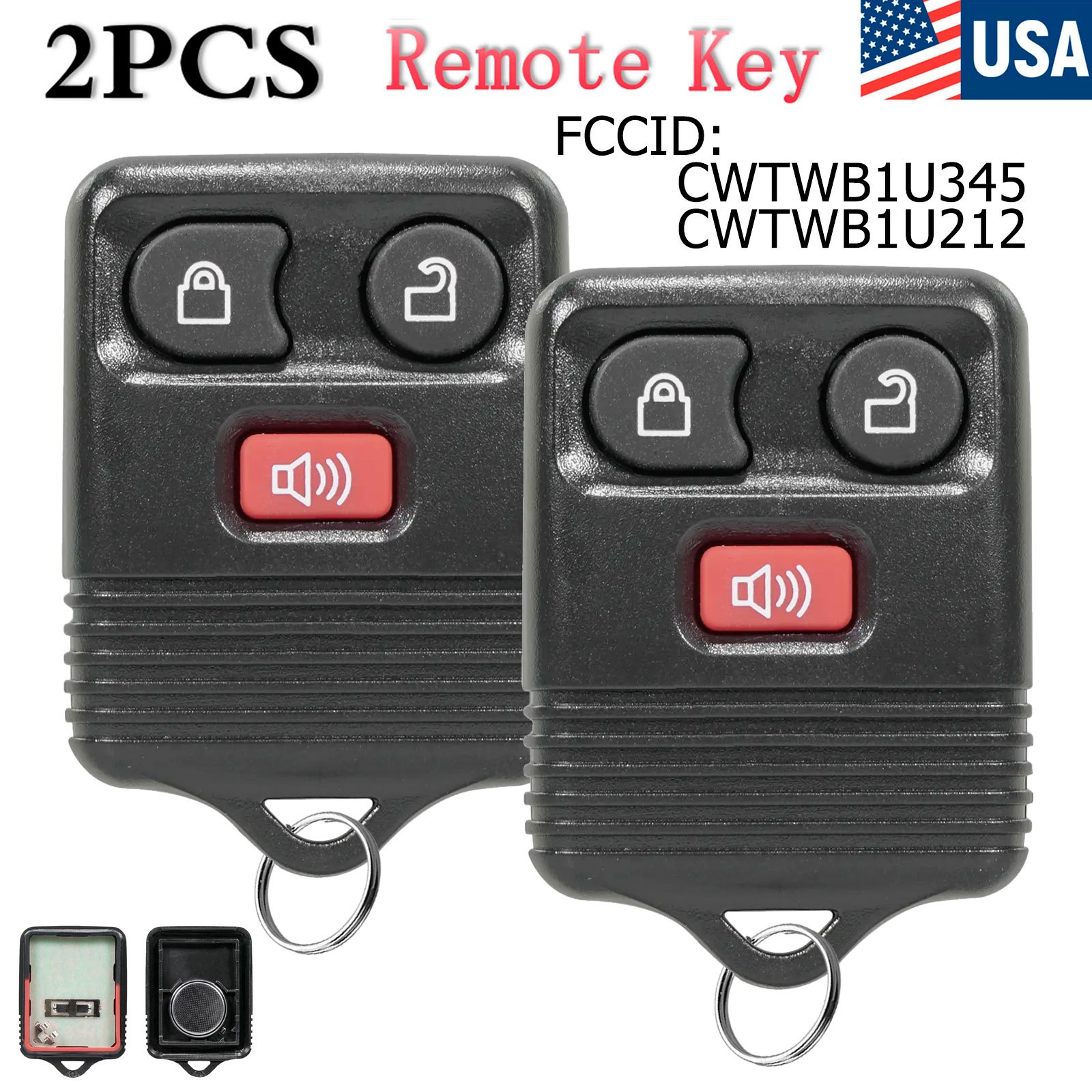 Ford Fusion Accessories Replacement Keyless Entry Remote Key Fob For 2001-2004 Ford Explorer - Black 2001 2002 2003 2004 Explorer Remote Keyless Entry - Foto 5