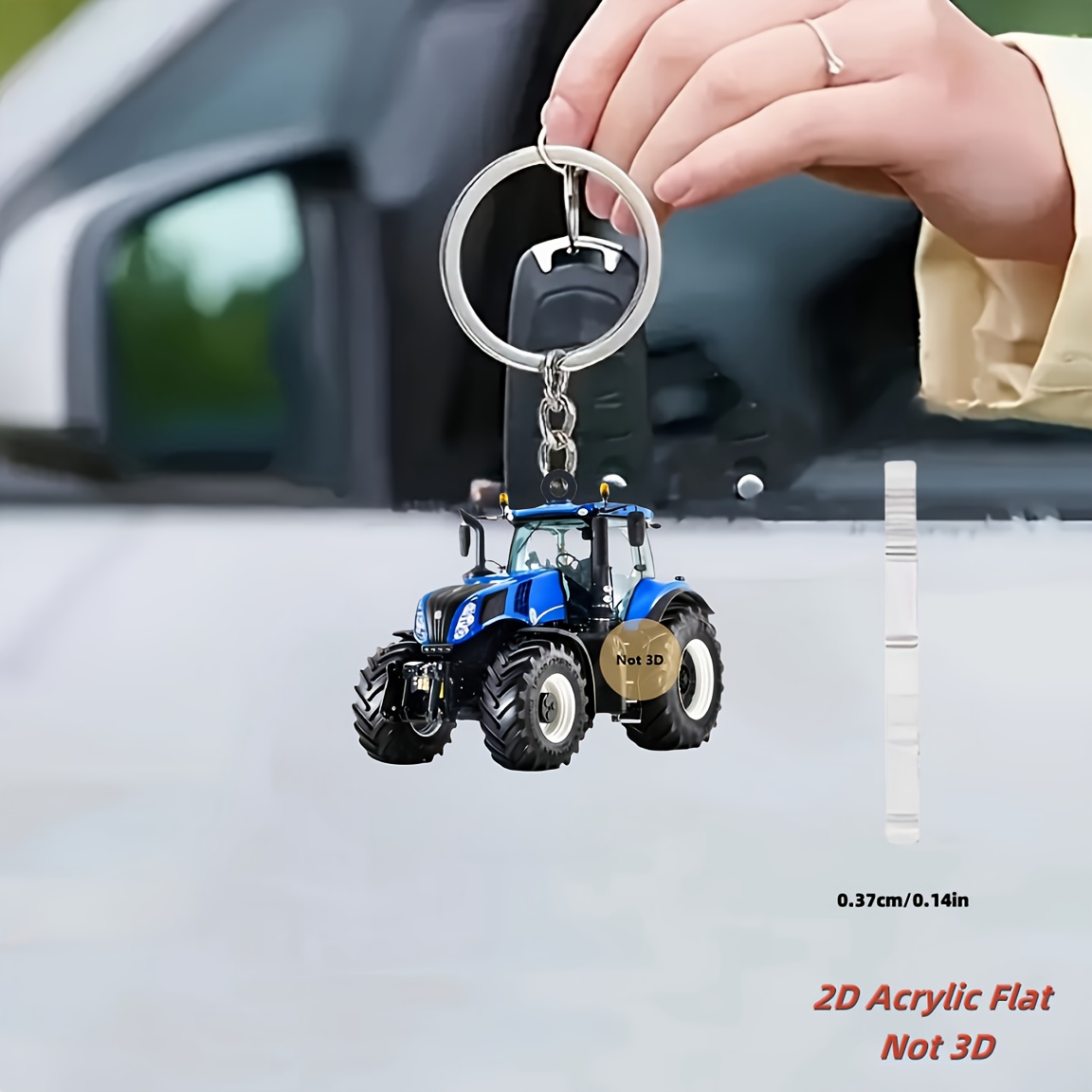 TEMU 2d Flat Design, 2d Flat Acrylic Keychain, Suitable For Bag And Car Key Decoration, Holiday Decoration, Ideal Holiday Gift Christmas Women