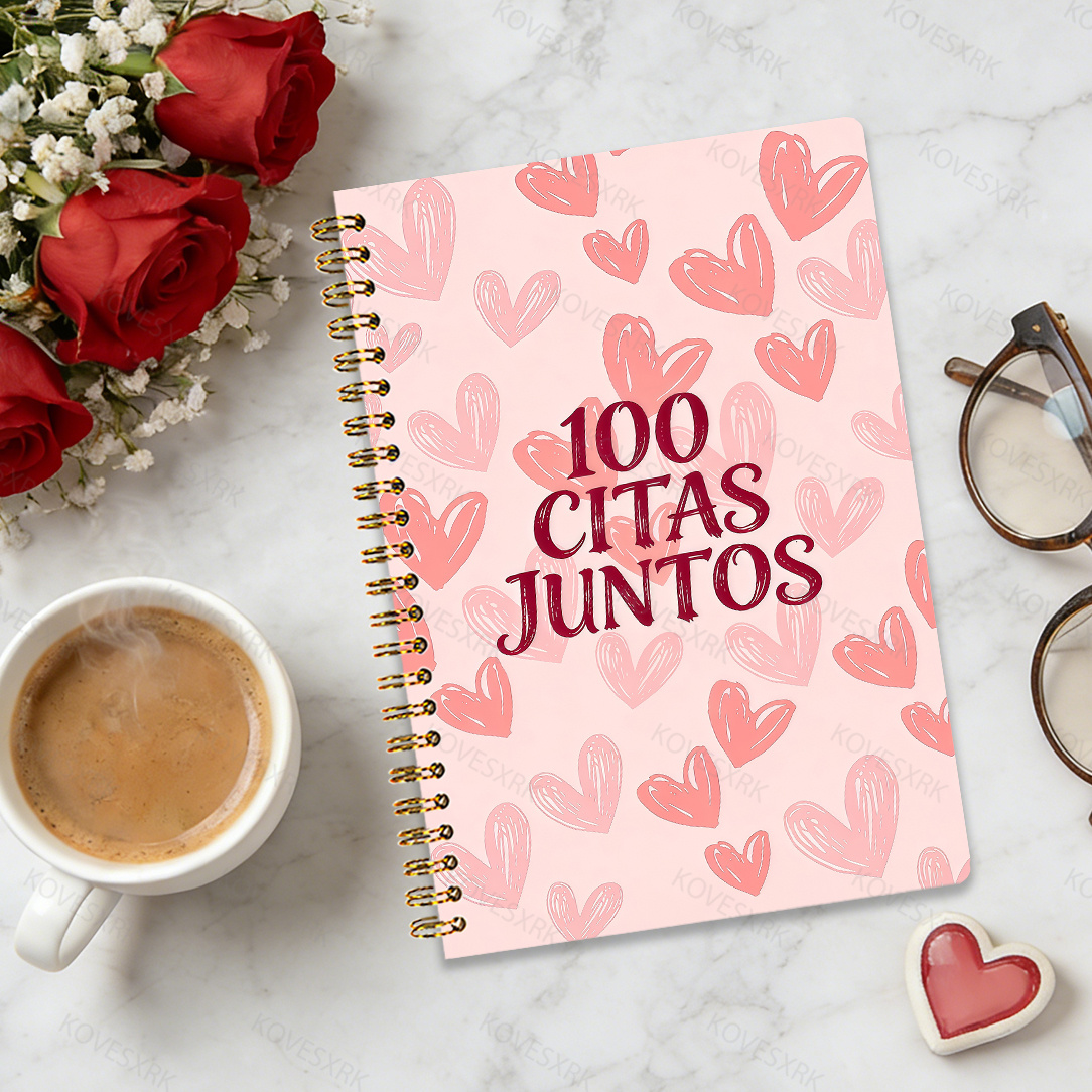 TEMU KOVESXRK 1pc Libro de 100 Días para - Español/Planificación de Promesas de Matrimonio y Diario Romántico - Libro de Noches de Citas Sin ,