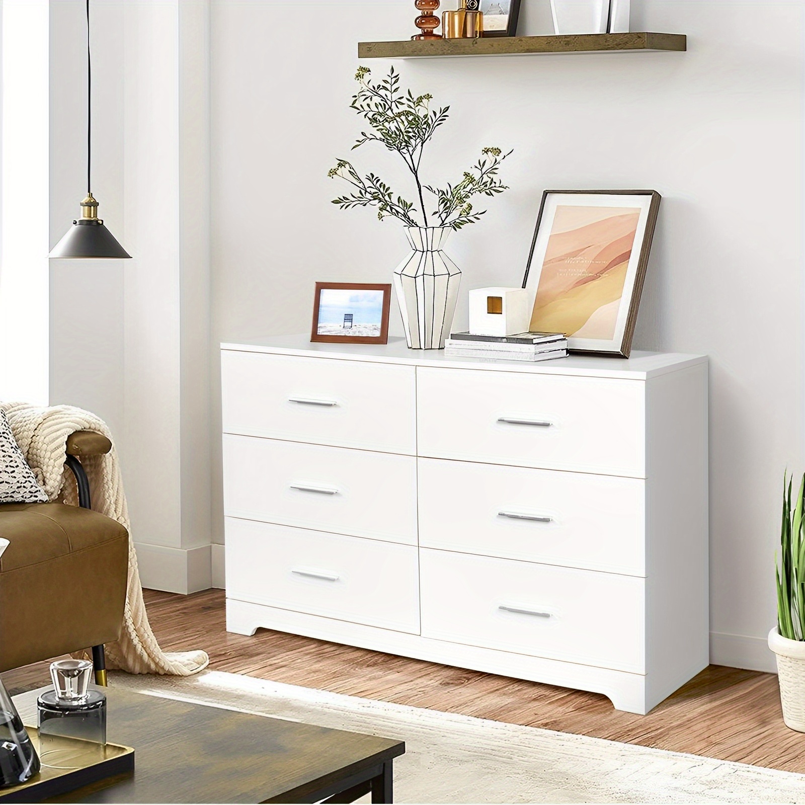 white black dresser Rattan, Wood & Metal 3-Drawer Dressers White (Set of 2)
