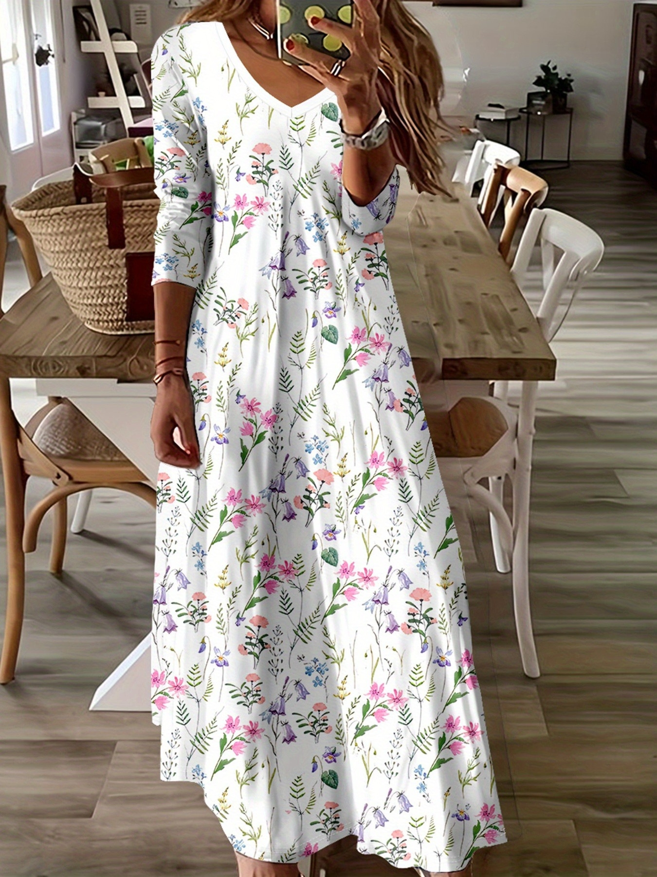 summer long sleeve dresses sold on Temu United States