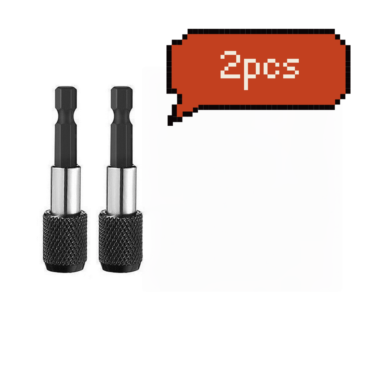 TEMU 2pcs Magnetic Quick-release Extension Drill Bit Holder With 1/4" Hex Shank- Heavy-duty Screwdriver Extension For Power Drills, Drill Press, &