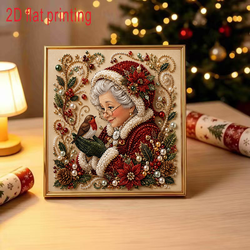 TEMU 1pc Adult Diamond Painting Kit, New Colored Pearl Painting, Christmas, Halloween, Living Room Bedroom Decoration, Best Gift For Relatives , 2d