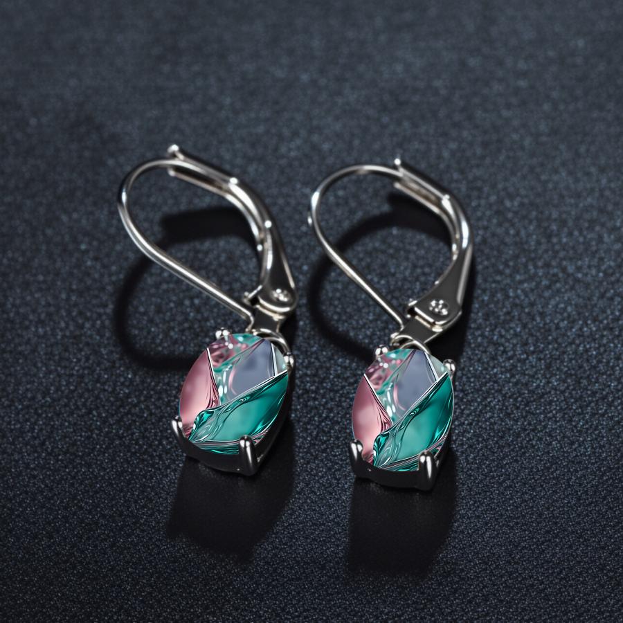 TEMU Geometric Earrings With A Modern And , Perfect As Unique Jewelry Additions For Christmas, Valentine's Day, Or Everyday Wear