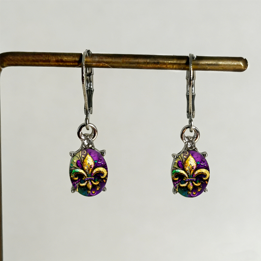 TEMU 2pcs Earrings Ornamental Earrings Decorative Earrings Earrings Ovalearrings Floral Earrings Jewelry Accessories Unique Jewelry Festival Gifts
