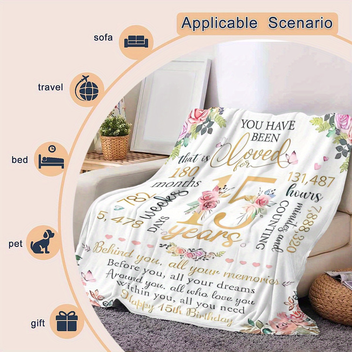 Birthday Gift Blanket For Year Old Year Old Girl Birthday Gift