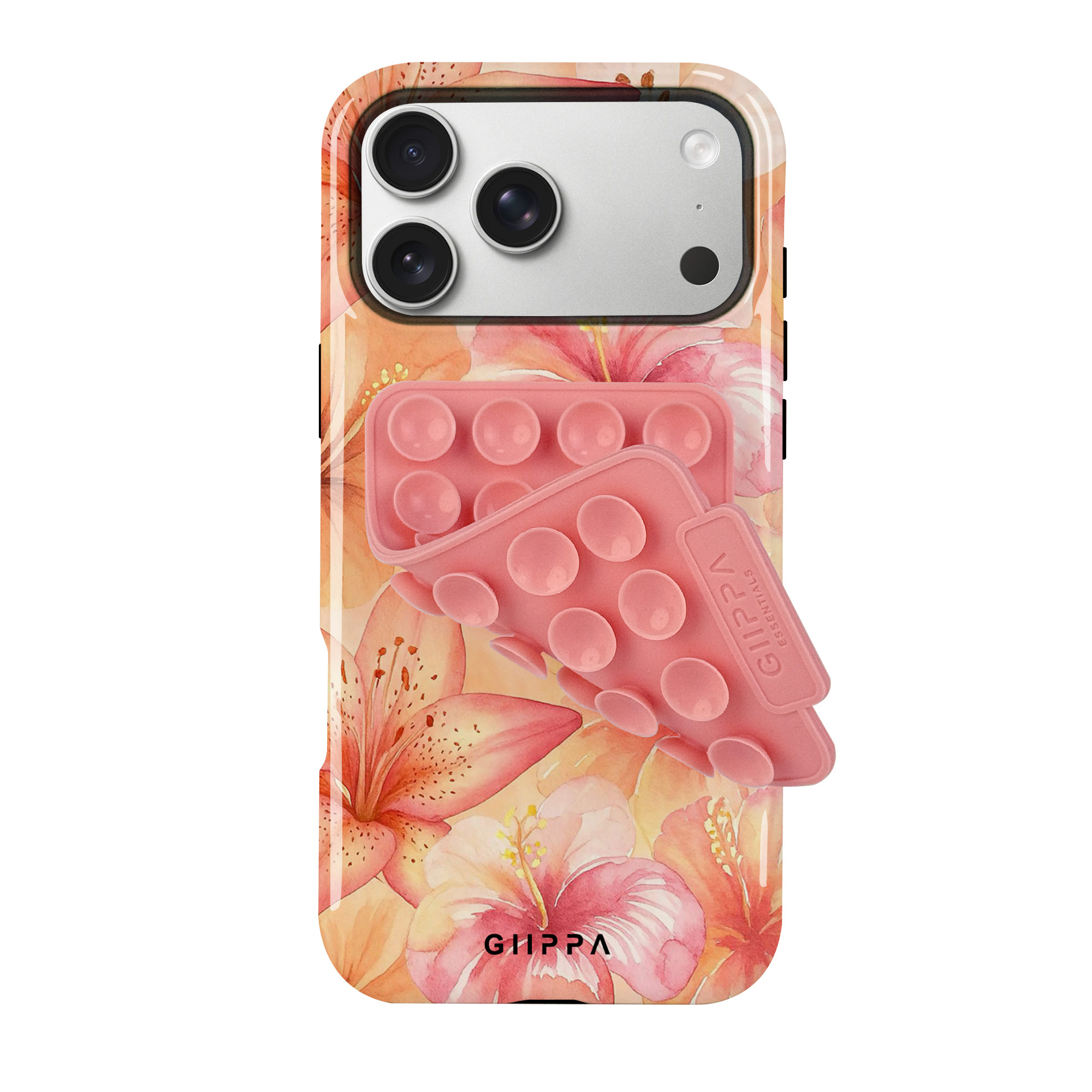 TEMU Phone Case - Gllppa Wildclan Bloom Glossy 2in1 Film Case And Pink Suction Cup Set/tough Dual Layered/superior Protection/durable/phone Case For