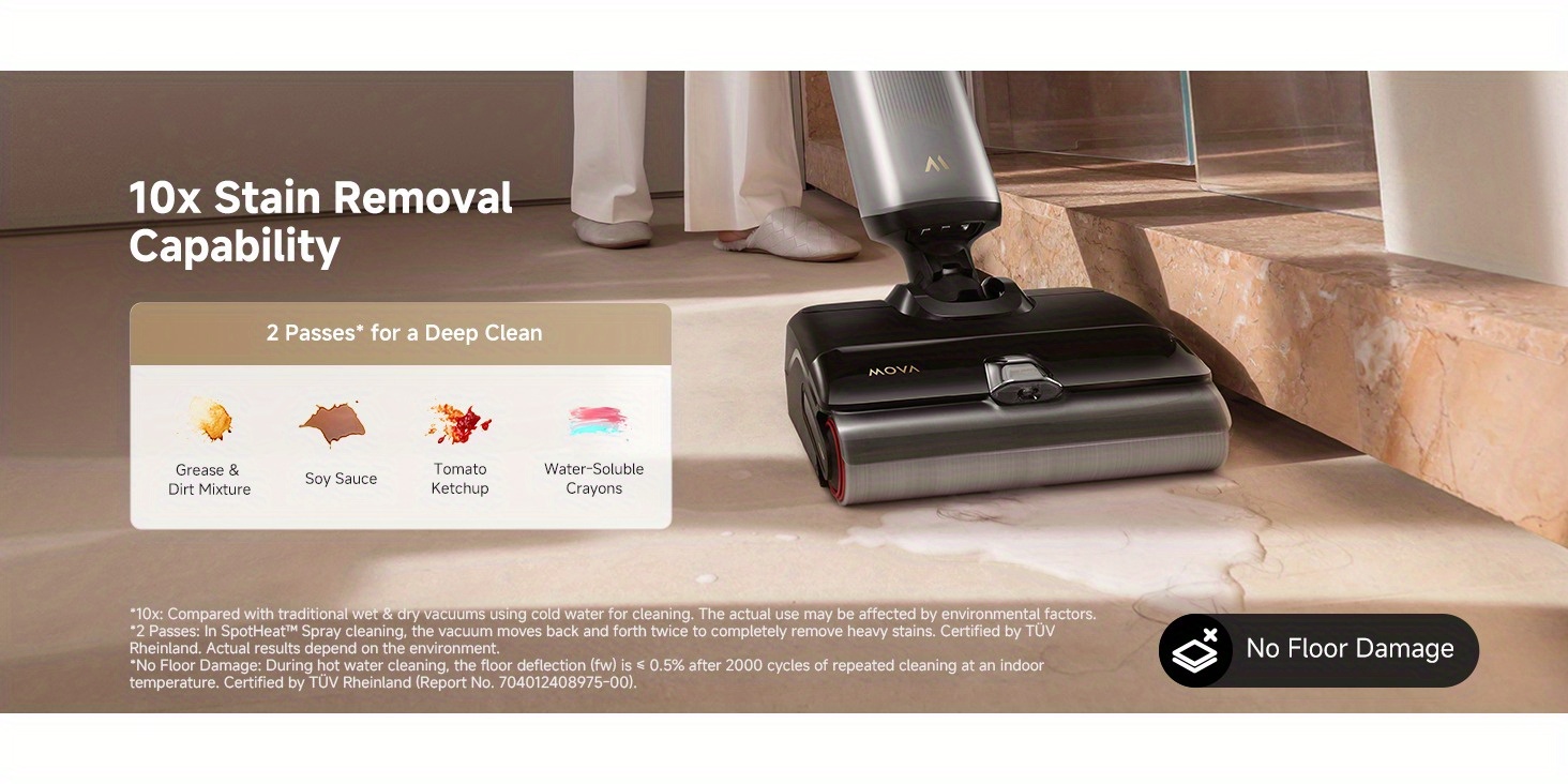 x4 pro plus   cleaning solution smart wet dry vacuum cleaner set 20000pa cordless vacuum mop featuring zero   hot water mopping for tough stains   hot air self drying 180 flat laying push in charging dock led screen Product details 2
