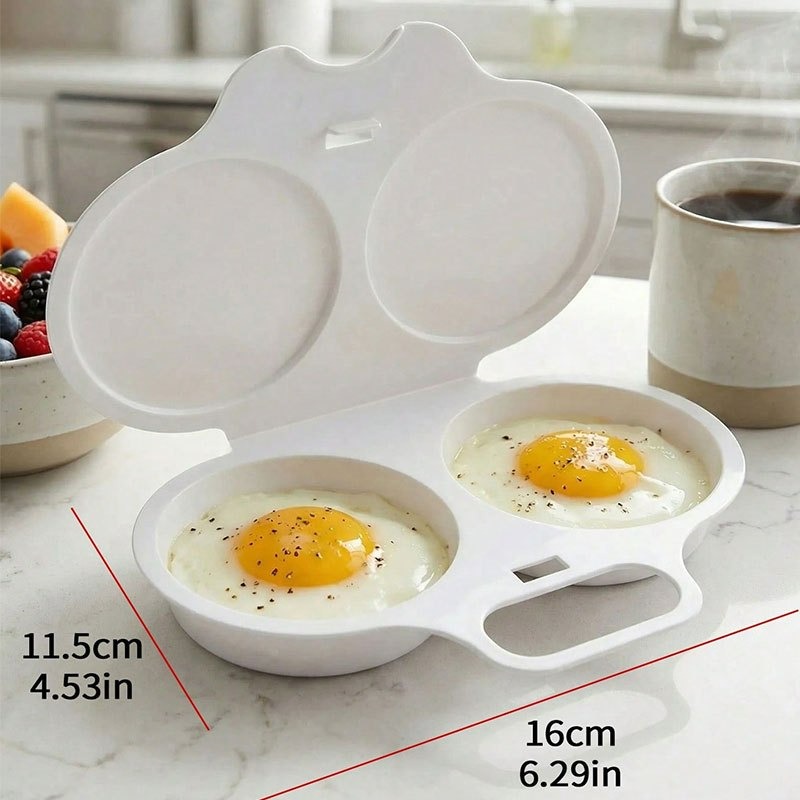 Multi-Functional Double-Compartment Egg Steamer for Quick Cooking