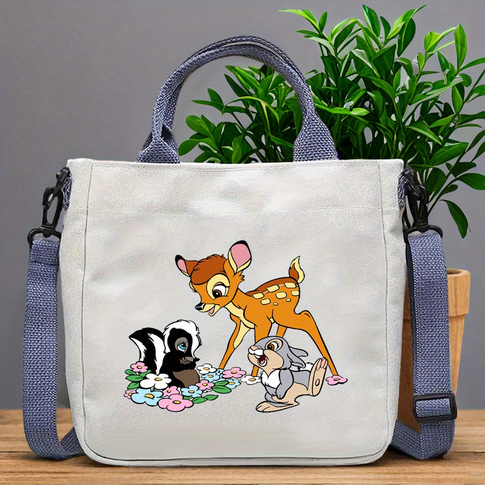 

1pc Disney [authorized] Color Printing Interesting Pattern Handbags, Suitable For Gifts As Friends, Large -capacity, Fashion, , Canvas Bag