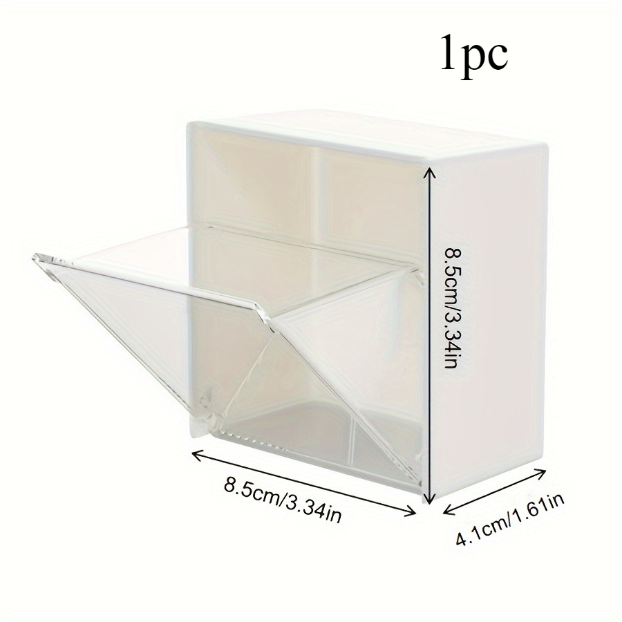 TEMU 1pc Large Capacity No-drill Wall-mounted Storage Box, Plastic Bathroom Shelf, Suitable For Bathroom Sinks And Bedroom Dressing Tables, Shelves