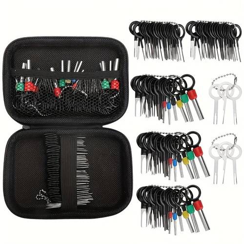 59pcs professional wire harness pin remover set stainless steel automotive connector terminal disassembly tools kit with manual operation storage case