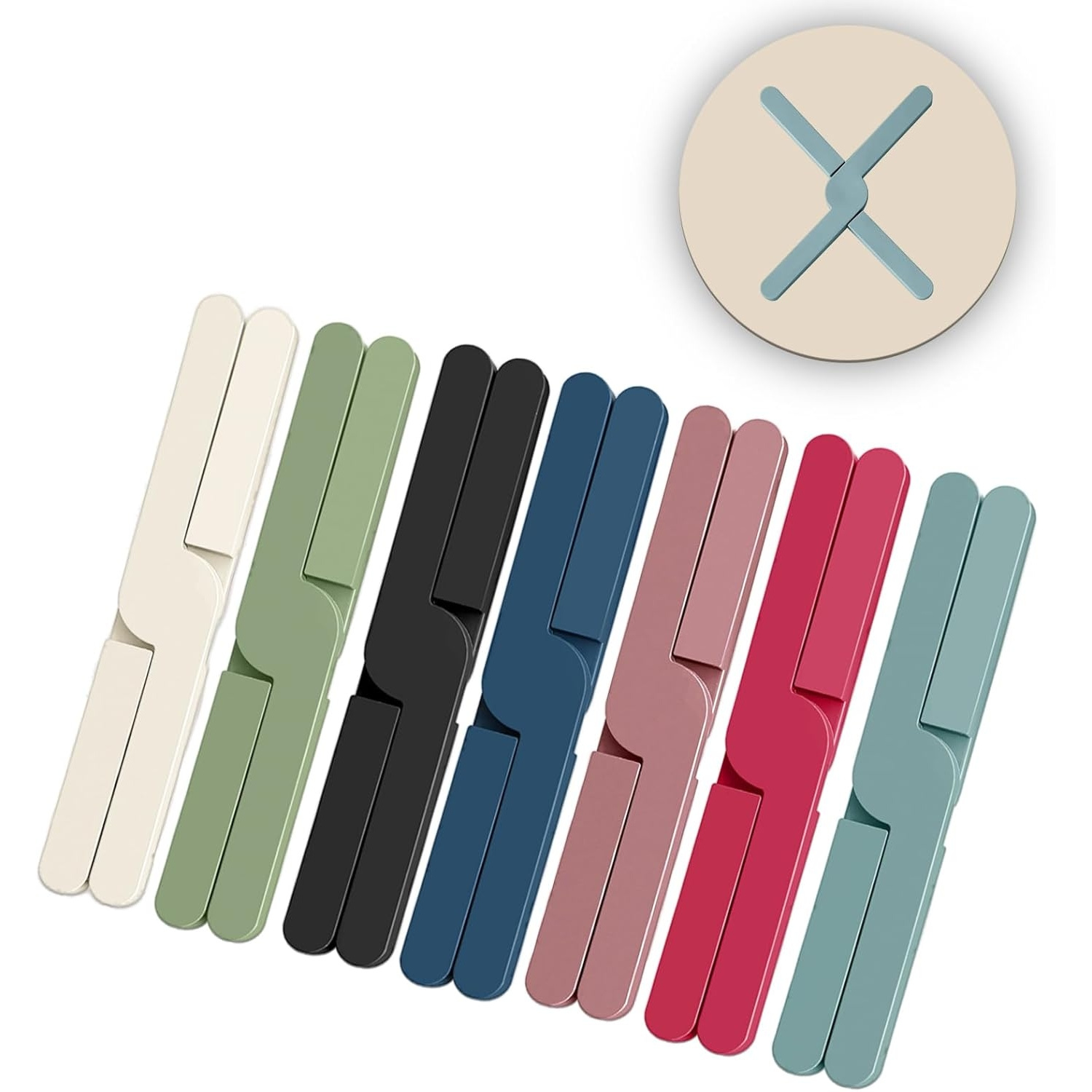 Image of 2pcs Colored Silicone Foldable Heat-resistant Mats, Suitable For Hot Pots And Frying Pans, High-temperature Resistant, Non-slip, And Silicone Pot Mats