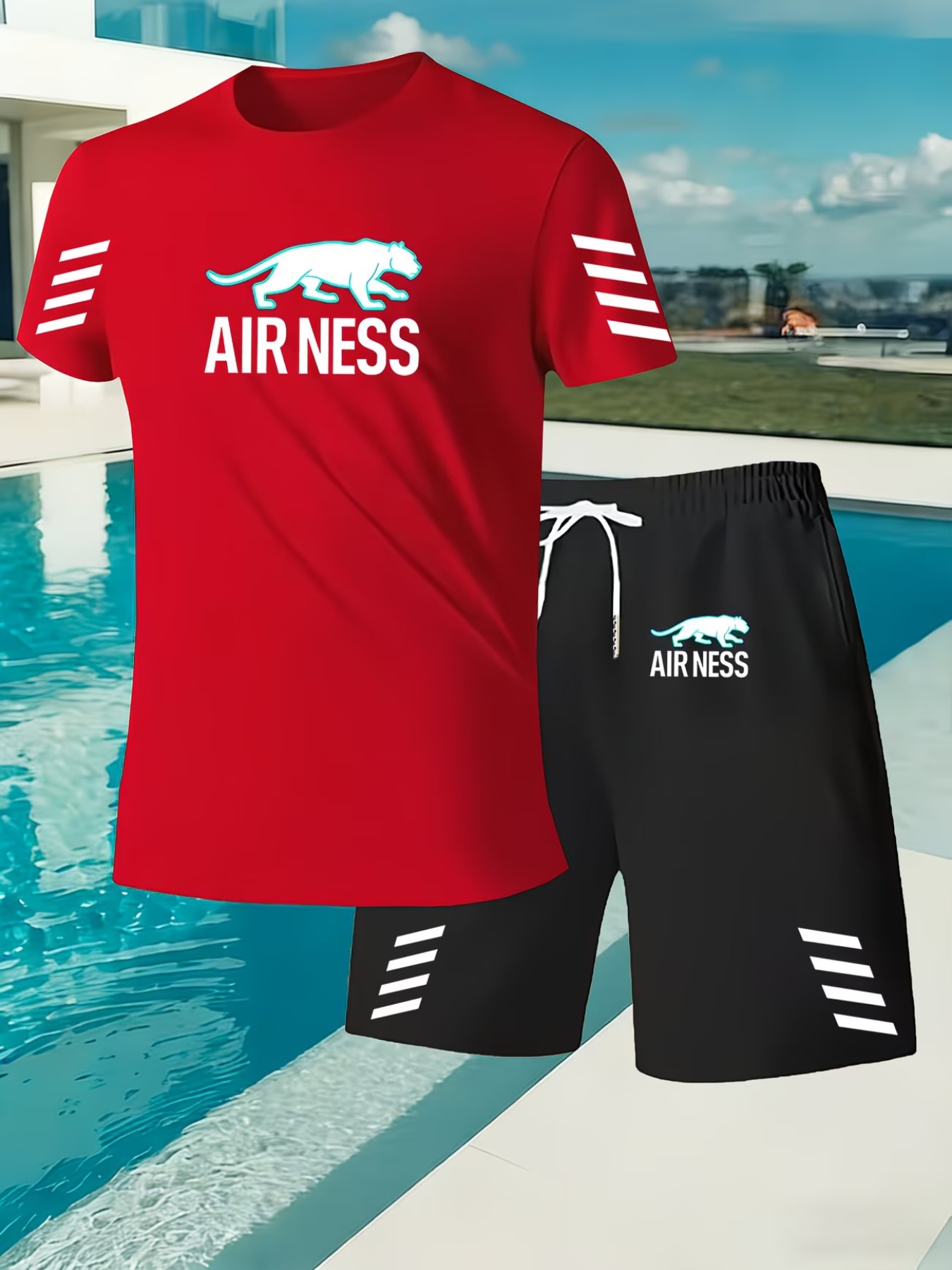 Ensemble d'été 2026 pour homme, simple et élégant, T-shirt à manches courtes avec short de sport, confortable et respirant, essentiel pour une tenue décontractée quotidienne