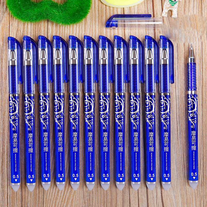 

12-pack Erasable Gel Pens Set, Medium Point 0.5mm, Smooth Writing, Ink, Plastic Material, Ideal For Office, Students, And Stationery Use