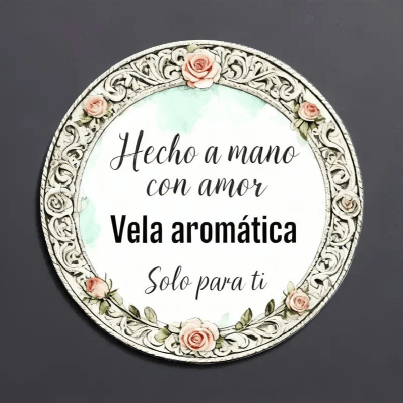 TEMU 160 pegatinas en español con diseño "Vela " - Etiquetas para velas aromáticas en productos artesanales, cajas de regalo, tarjetas de regalo,