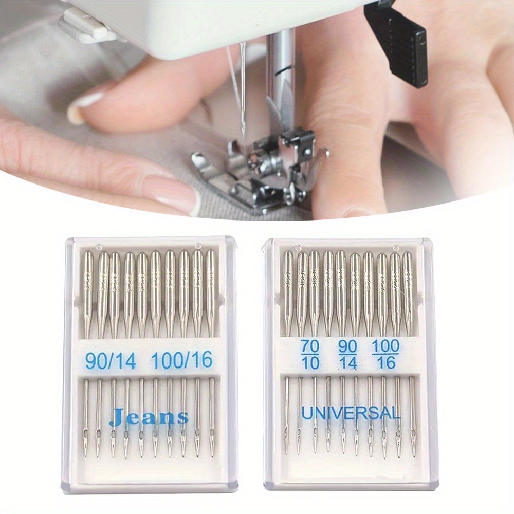 

20pcs Sewing Machine Needles Kit Compatible With Singer, Brother, , , Assorted Sizes 70/10, 90/14, /16 For Sewing Machine Supplies