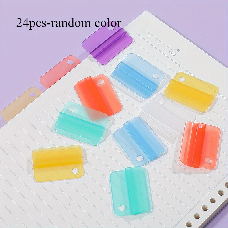 TEMU 6/12/24pcs Clip Senza Cuciture di Colori Assortiti, Clip di Chiusura Colorate, Clip per Ordinare Documenti, Clip per Fogli, Clip per Fogli di ,