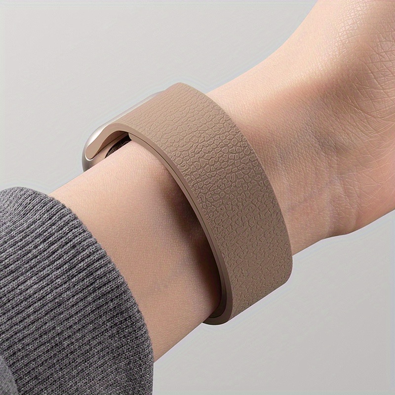 1pc iWatch Lychee Soft Magnetic Band, Suitable for Apple Watch 10/9/8/7/6/SE/5/4/3/2/1/Ultra 2, 49mm, 46mm, 45mm, 41mm, 44mm, 40mm, 42mm, 38mm. Wearable Tech Watch Strap, Smartwatch Accessory, Fashionable Wristband, Minimalist Watch Chain, Durable