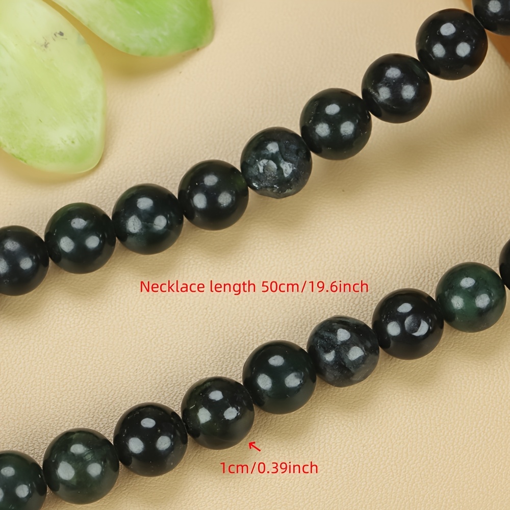 Classic Natural Stone Bead Necklace, Stylish Sweater Chain